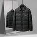 Men's Clothing Winter New Short Thickened Jacket Men's Fashion Brand Trendy Wide Lapel Hong Kong Style Old Flower Down Jacket Men's Jacket_viptrois.com