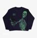 Gothic Halloween Knit Sweater For Men & Women - Vintage Skull Jacquard Pullover, Loose Fit, Warm & Stylish Streetwear_viptrois.com