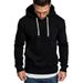 Men's Clothing Men's Classic Blank Hooded Sweatshirt Solid Color Autumn And Winter Fleece Pullover Youth Trend Loose Hoodie_viptrois.com