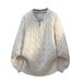 New Product, Autumn And Winter Knitted Sweater, Fake Two-piece Long-sleeved Sweater For Men_viptrois.com