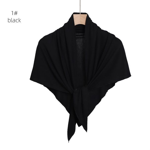 New Modal Solid Color Triangle Scarf Monochrome Mercerized Cotton Headscarf Scarf Air Conditioner Scarf Outer Travel Shawl Women_viptrois.com