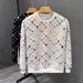 Design Sense Worn Plaid Sweater Men's Spring And Autumn Trendy Brand Ruffian Handsome Round Neck Men's Top 2024 New Bottoming Shirt_viptrois.com