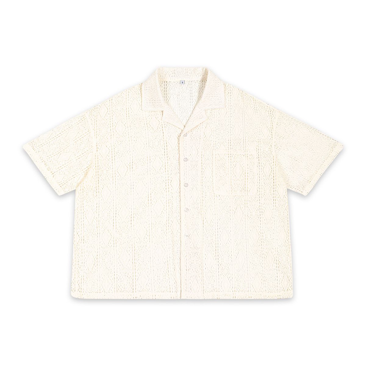 Men's Clothing ETAI Men's Clothing | Fashionable And Trendy Hollow Mesh Crochet Shirt Summer Casual Perspective Men's Lace Shirt_viptrois.com