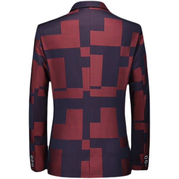 CT Four Seasons Men's Fashion Gold Foil Blazer Youth Korean Style Slim Fit Plus Size Suit_viptrois.com
