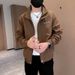 TikTok Hot-Selling Jacket For Men, Stand Collar Slim Fit Social Guy High-End Feel Coat 2024 Trendy Men's Autumn Winter_viptrois.com