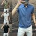 Men's Clothing Trend Comfortable Solid Color Lapel Polo Shirt Casual Versatile Simple T Shirt_viptrois.com