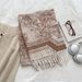 Korean-Style Cashmere-Like Scarf Wrap – Winter Shawl For Women (Plaid & Floral Print, Reversible Design, Soft & Warm, Fashionable Cape)_viptrois.com