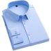 Seamless Bonded Stretch Shirt For Men – Wrinkle-Free & Breathable Business Casual Long Sleeve Shirt_viptrois.com