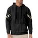 Premium Men's Jacquard Hooded Sweatshirt - Lightweight, Comfortable & Stylish Pullover For Autumn (White, Navy, Black, Gray, Khaki)_viptrois.com