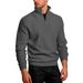 Men's Twill Jacquard Pit Strip Long-sleeved Half-zipper Sports And Leisure Trend Sweater_viptrois.com