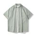 Men's Clothing Linen Thin Short Sleeved Shirt Japanese Simple Retro Loose Casual Shirt_viptrois.com