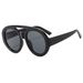 Men's Sunglasses Retro Oval Double Beam Glasses Cool Square Shoot Trendy Sun Protection Sunglasses Women's Large Frame Fashion Sunglasses Street_viptrois.com