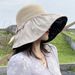Hat Female Summer Eaves Vinyl Bucket Hat UPF50 + Bow Sun Hat Face Covering Sun Hat Sun Hat Female_viptrois.com