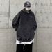 Pure Cotton High Street Vibe Versatile Hoodie For Men, Washed Made Old American Style Trendy And Handsome Hooded Jacket_viptrois.com