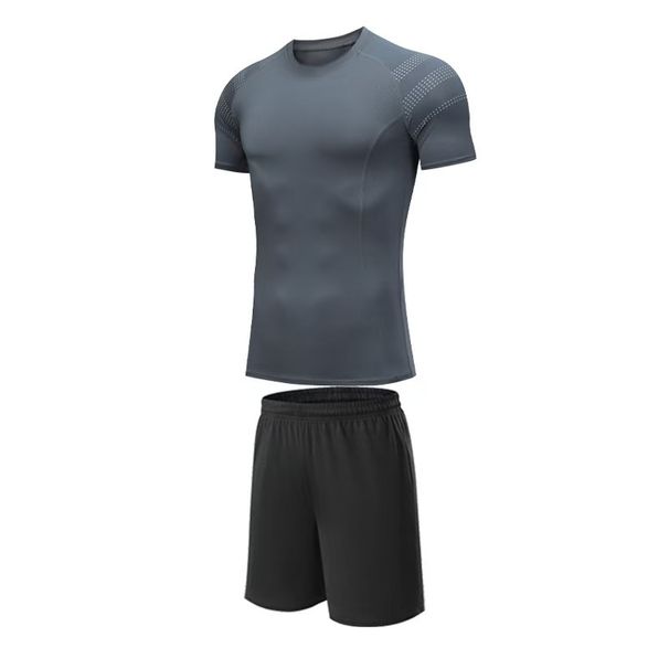Men's Clothing New Men's Fitness Sports T Shirt Basketball Outdoor Running Track And Field Training Sweat Wicking Quick Drying High Elastic Tight Suit_viptrois.com