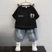 Mother & Kids Boys Summer Suits 24 New Trendy Cool Boy Baby Short Sleeved Clothes Children's Handsome Sports Casual Two Piece Suit_viptrois.com