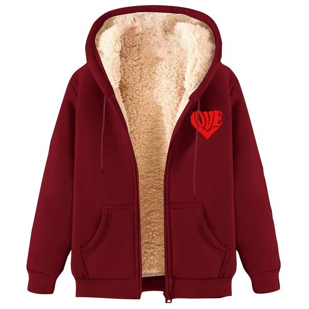 Men's Fleece Hooded Sweatshirt Winter Warm Pullover Fleece-Lined Jacket Casual Zipper Hoodie For Men_viptrois.com