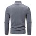 Modern Stand Collar Knit Cardigan For Men – Slim-Fit Zip-Up Pullover With Ribbed Hem_viptrois.com