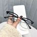 Anti-Blue Light Non-Prescription For Men And Women, High-Definition Eye Protection, Half-Frame Glasses_viptrois.com