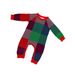Christmas socks plaid letters Christmas family suit printed home dress pajamas_viptrois.com