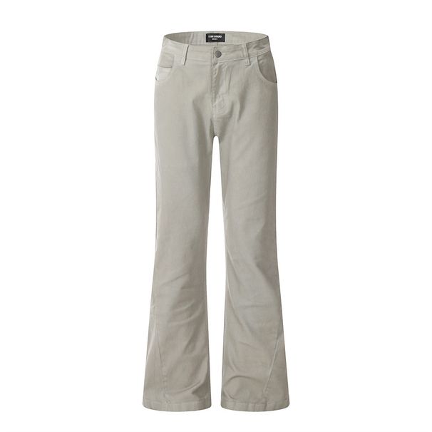 Vintage Punk Distressed Flared Jeans For Men Hip Hop Trendy Fashion Design Loose Casual Bell Bottom Pants_viptrois.com