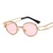 Hot Selling Small Oval Pearl Sunglasses Retro Trend INS Same Style Small Sunglasses For Women Metal Glasses_viptrois.com