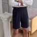 Men's Clothing Summer Naples Gurga Shorts Men's Business Straight Pants Gentleman Five Point Suit Pants_viptrois.com