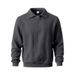 Men's Textured Zip-Up Polo Sweatshirt – Heavyweight Casual & Commute-Friendly Pullover With Stand Collar_viptrois.com