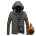 Rib Clothes, Cotton-padded Clothes For Men, Slim-fit Removable Hats, Piled Thickened Hooded Jackets For Men_viptrois.com