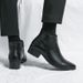 Men's Fashion Pointed Toe Chelsea Boots Vintage Distressed Leather Ankle Boots For Casual Wear, Slip-On Design With Rubber Sole, Mid Heel (3-5cm)_viptrois.com