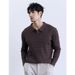 Men's Breathable Polo Collar Knit Sweater - Lightweight V-Neck Pullover With Textured Design All-Season Comfort For Business Casual (M-XXXL, 5 Colors)_viptrois.com