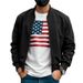 Men's Casual Retro Suede Zip Jacket - Lightweight Spring/Fall Outerwear With Stand Collar & Side Pockets (Black, Army Green, Navy, Misty Blue, Brown)_viptrois.com