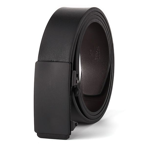 exclusive toothless automatic buckle belt fashionable and versatile trendy men's belt youth business casual belt_viptrois.com