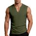 Men's V Neck Casual Vest Quick Drying Breathable Loose Fitting For Vacation Sports Fitness Training American Style_viptrois.com