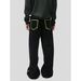 Men's clothing loose hand-painted graffiti color patchwork line jeans_viptrois.com