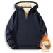 Fleece Thickened Men's Long Sleeve Sweater Men's And Women's Sweater Hoodie Half Zipper Heavy Sweater Jacket Warm Top Men's_viptrois.com