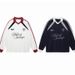 Original Workmanship Original Fabric American High Street Beads V-neck Design Sports Long-sleeved T-shirt Jersey Men And Women Couples Autumn_viptrois.com