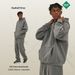 Pure Pure 2025 Autumn Winter New Loose Fleece 350g Men Oversize Thickened Hooded Trendy Brand Men's Hoodie_viptrois.com