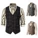 Vintage Men's Plaid Detective Clothing Suit Vest Tweed Ami Kaji English Plus Vest Shelby_viptrois.com