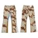 Men's New Camo Splatter Patchwork Flare Cargo Pants - American High Street Micro-Flare Casual Trousers_viptrois.com