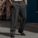 Men's Formal Button Down Trousers New Solid Color Loose Straight Leg Comfortable Outdoor Everyday Fashion Dress_viptrois.com
