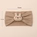 INS European and American Children's Hair Accessories Cute Rabbit Baby Hair Band Nylon Jacquard Baby's Wide Side Fontanelle Headband_viptrois.com