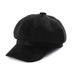 Women's New Deerskin Velvet Octagonal British Beret Korean Version Autumn And Winter Fashion Hat_viptrois.com