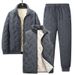 Men's Winter Fleece Lined 3-piece Set - Hooded Jacket Vest & Pants - Cozy Thermal Outfit For Cold Weather (Black/Grey Regular/Slim Fit Sizes L-7xl)_viptrois.com
