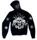 Loom Loom 2023 New Cross-Border European And American Style 3D Printed Loose Spider Skull Zipper Hoodie Men's Sweatshirt_viptrois.com