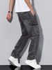 Cross-border American High Street Style Cool Retro Multi-pocket Workwear Jeans, Spring And Autumn Loose Straight Casual_viptrois.com