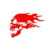 Car stickers Halloween Skull Fire Skull rear bumper decorate motorcycle body stickers_viptrois.com