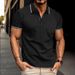 Men's New Lapel Polo Shirt Men's Casual Fashion Short Sleeve T Shirt Polo Shirt Men_viptrois.com