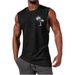 European American Style Sleeveless T-shirt, Summer Loose Sports Vest For Men, Digital Print With Coconut Tree Basketball_viptrois.com