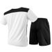 Summer Ice Silk Men's Short Sleeve Set Casual Plus Size Quick Drying Crew Neck T-Shirt And Shorts Thin Men's Clothing_viptrois.com